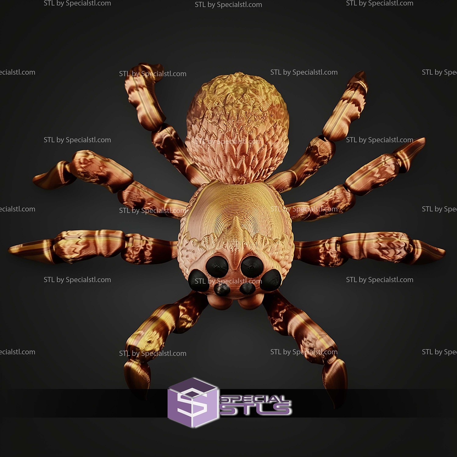 Basic STL Collection Articulated Tarantula V2 3D Model — view 2