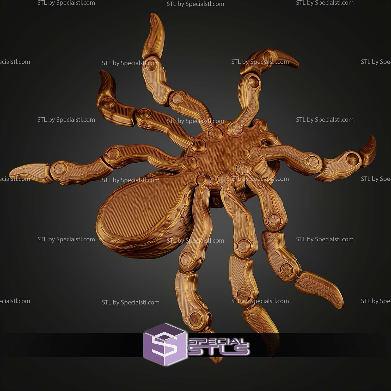 Basic STL Collection Articulated Tarantula V2 3D Model — view 4