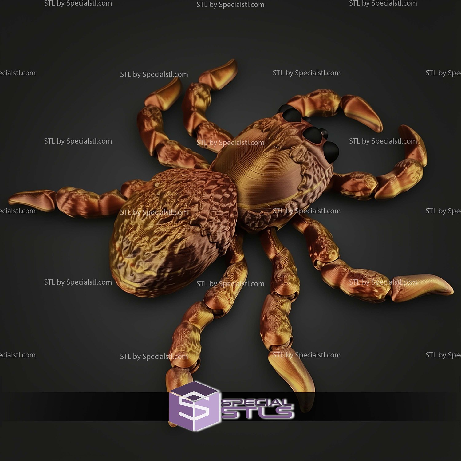 Basic STL Collection Articulated Tarantula V2 3D Model — view 5