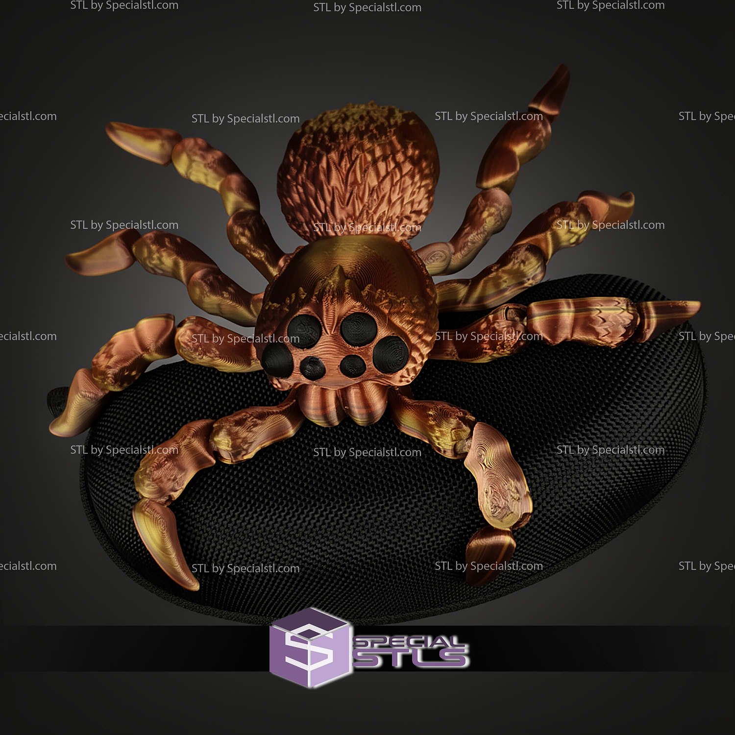 Basic STL Collection Articulated Tarantula V2 3D Model — view 6