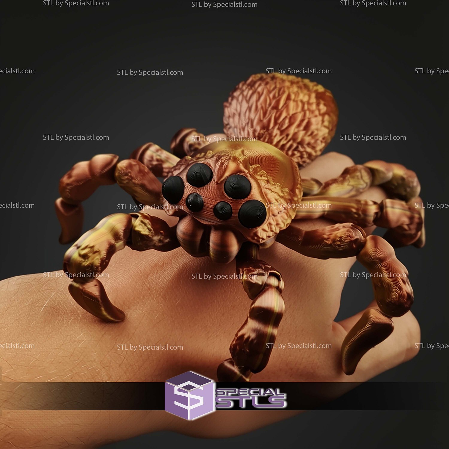 Basic STL Collection Articulated Tarantula V2 3D Model — view 7