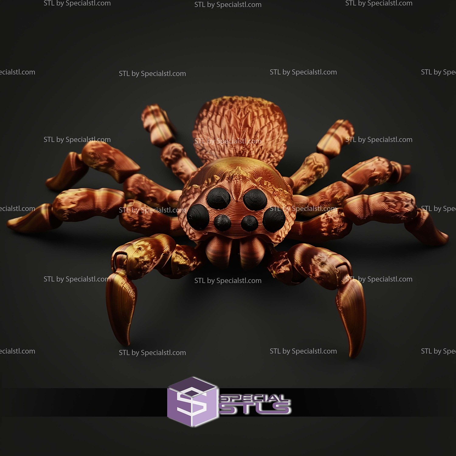 Basic STL Collection Articulated Tarantula V2 3D Model — view 8