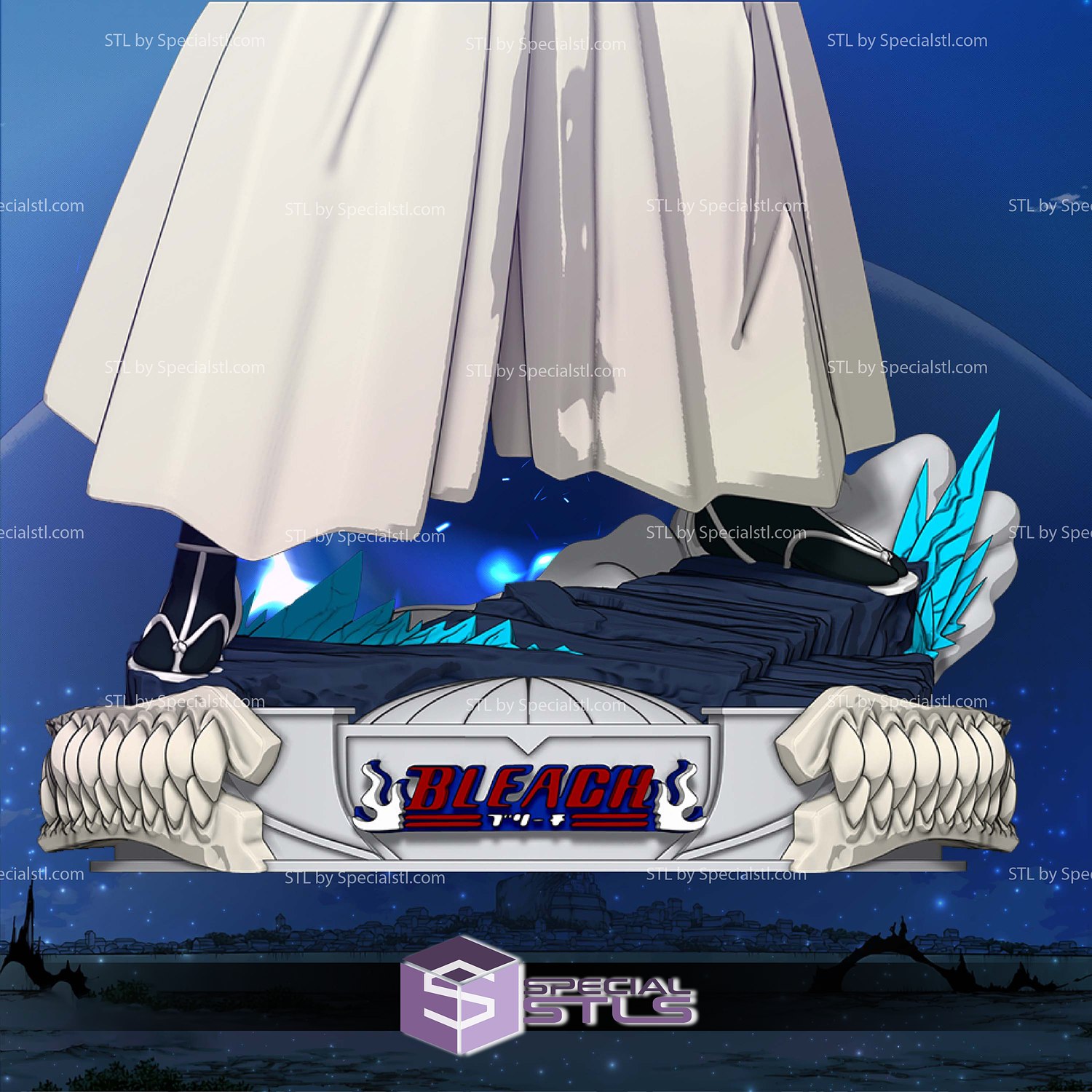 Grimmjow Bleach 1 10 Scale 3D Printer Files STL Model — view 7