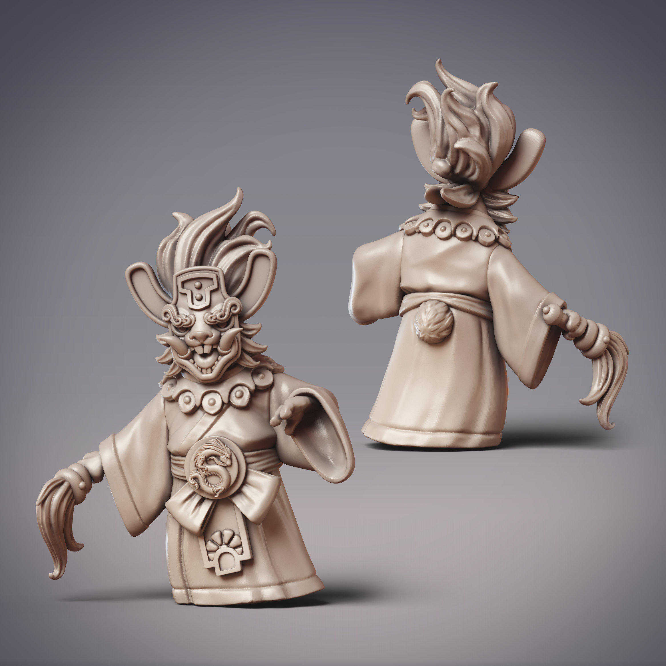 Rabbit Folk Bard - Arcane Step, Guanghan Master Dancer (Pre-supported) 3D STL Model