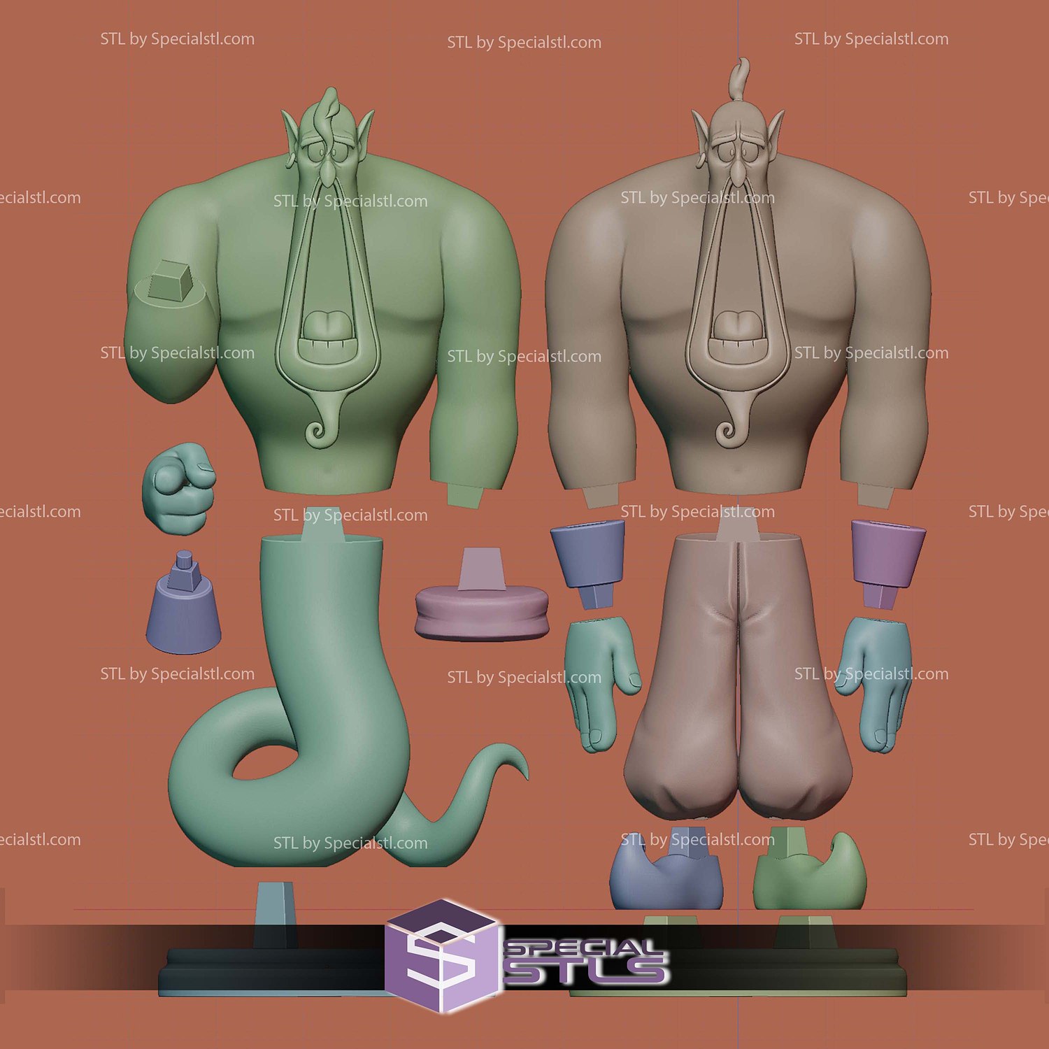 Genie Basic Suprise Aladdin STL Files 3D Model — view 2
