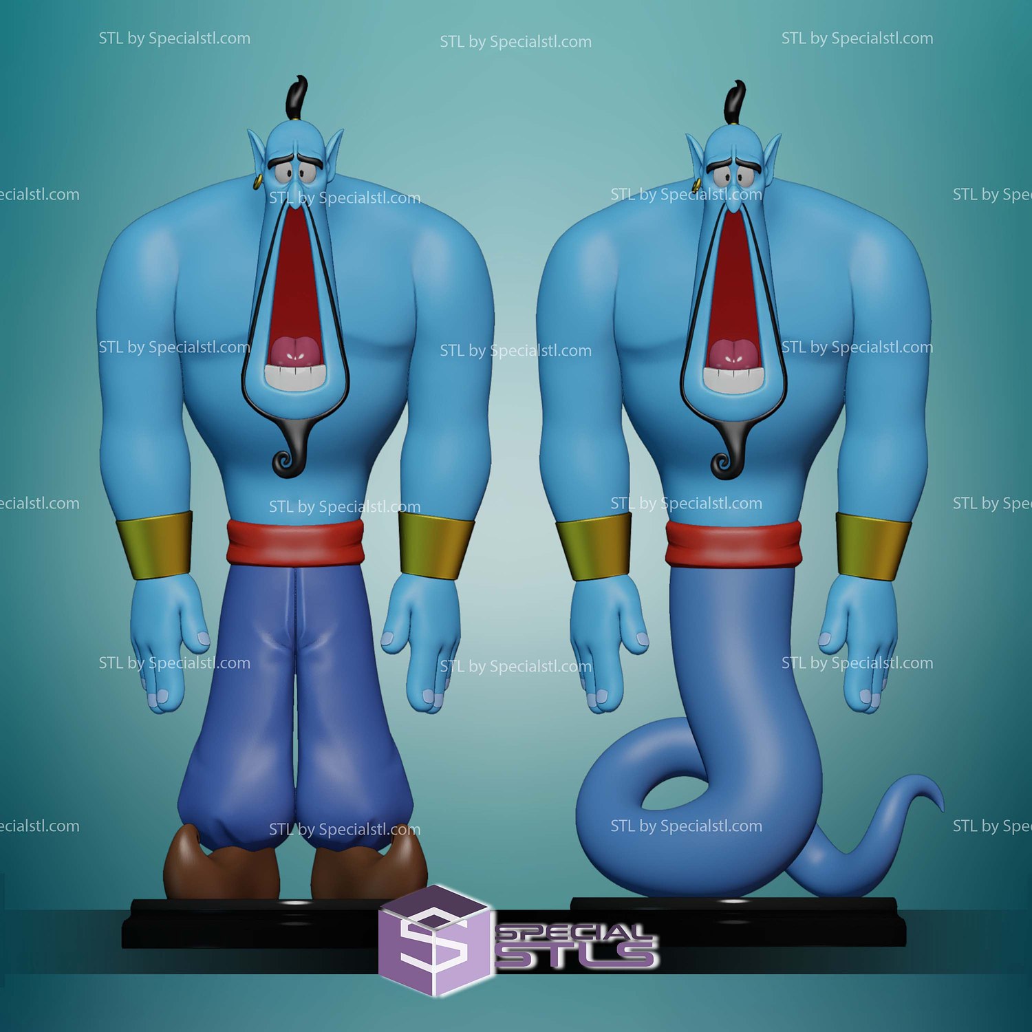Genie Basic Suprise Aladdin STL Files 3D Model — view 3
