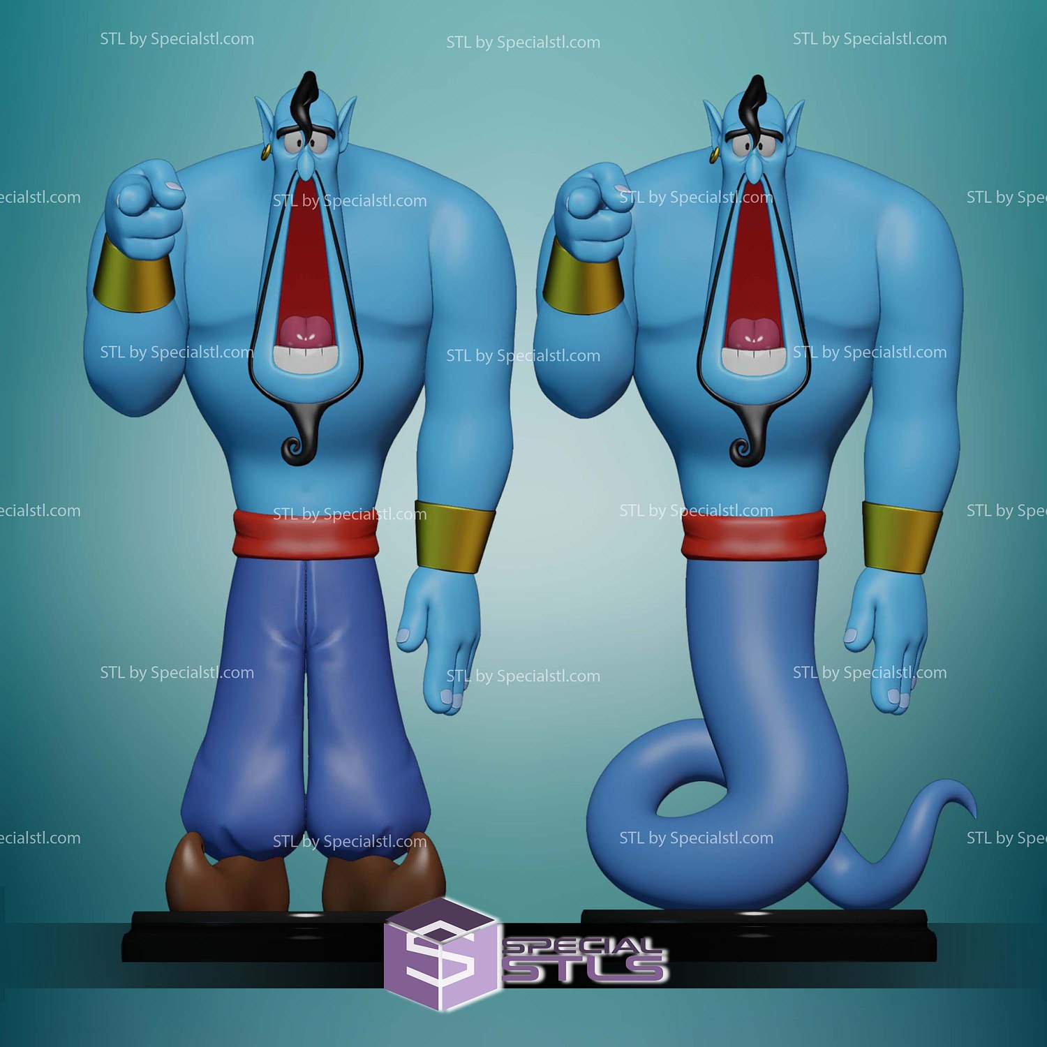 Genie Basic Suprise Aladdin STL Files 3D Model — view 4
