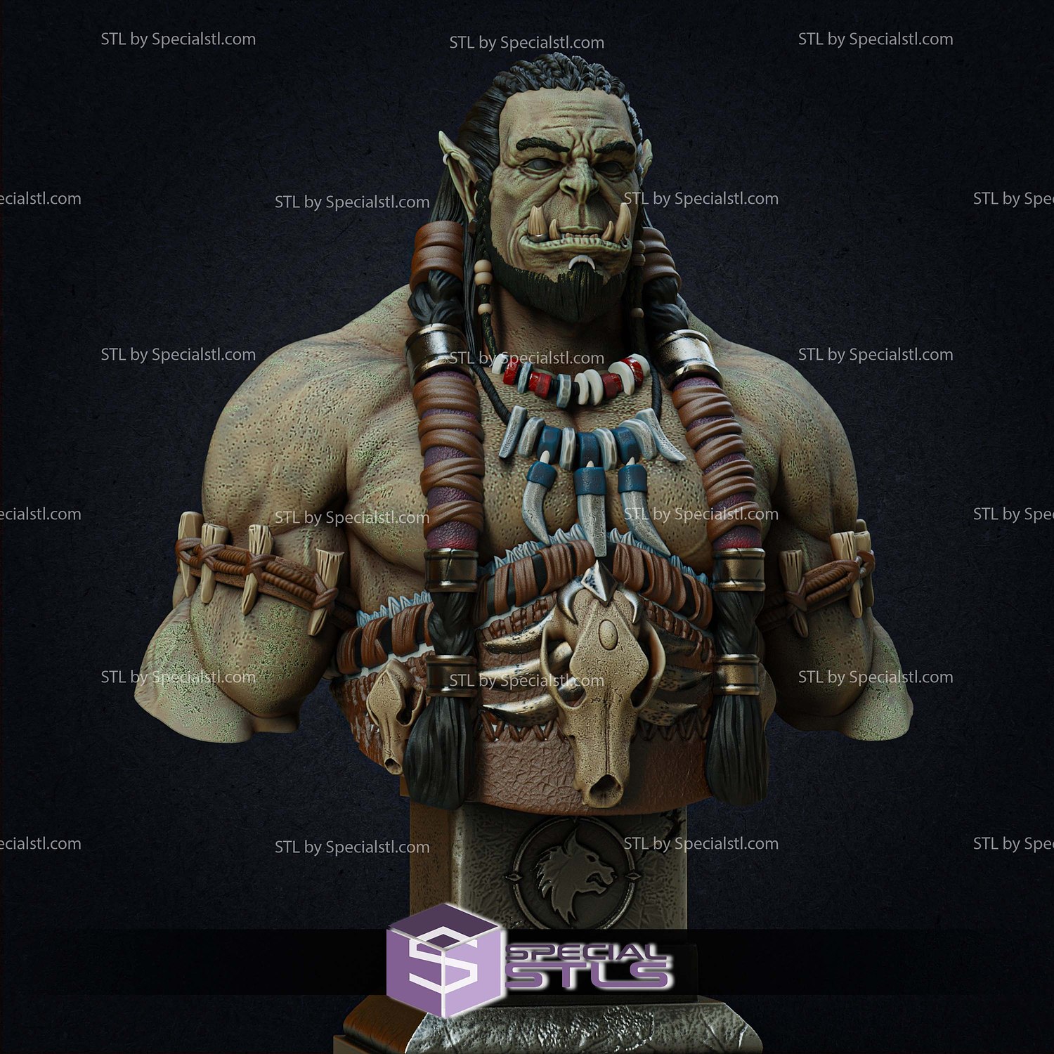 Simple STL Collection - Durotan Bust 3D Model — view 2
