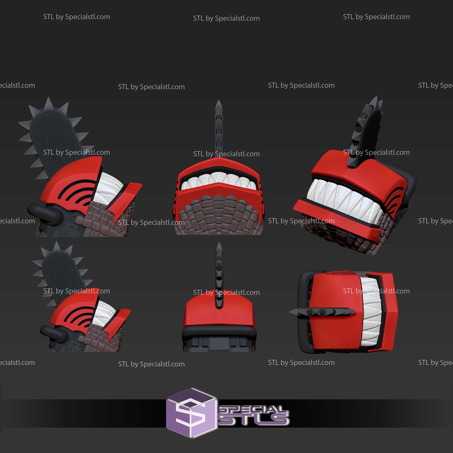 Keycap STL Collection - Chainsaw Man Pochita 3D Model — view 6