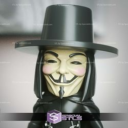 Chibi STL Collection V for Vendetta 3D Model