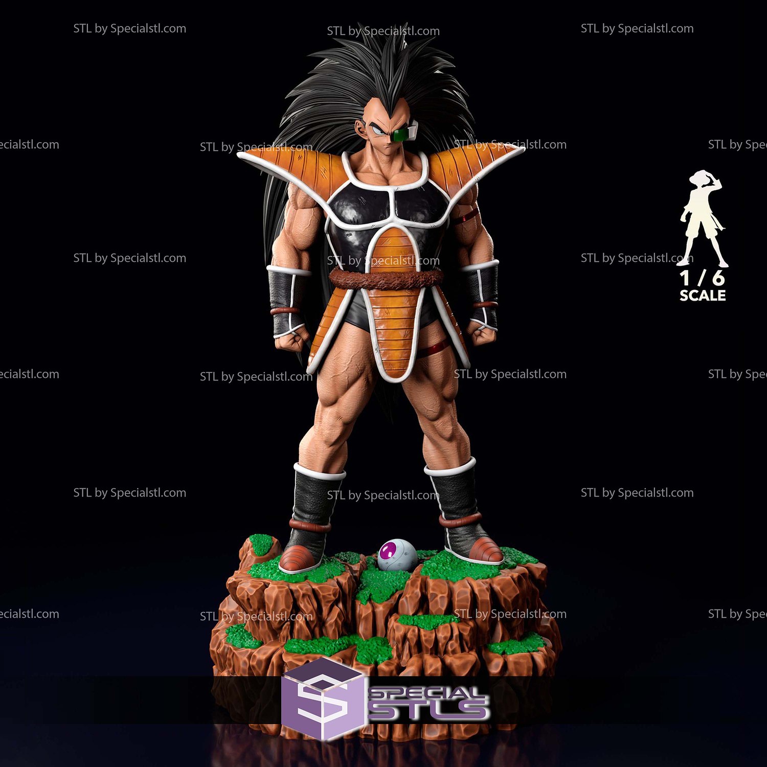 Raditz 1-6 STL Files 3D Model — view 4
