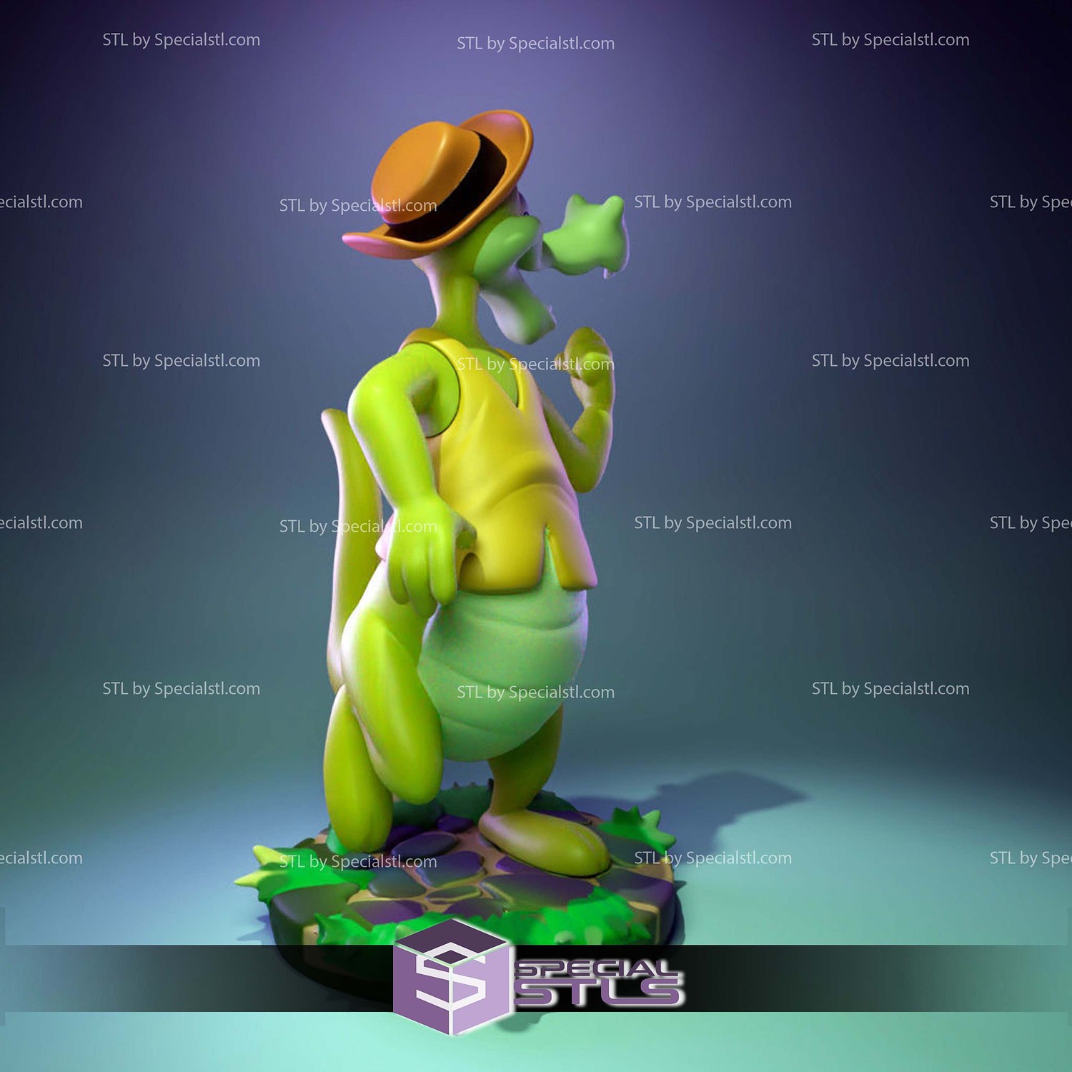 Gabby Gator Sculptures 3D Printing STL Model — view 3