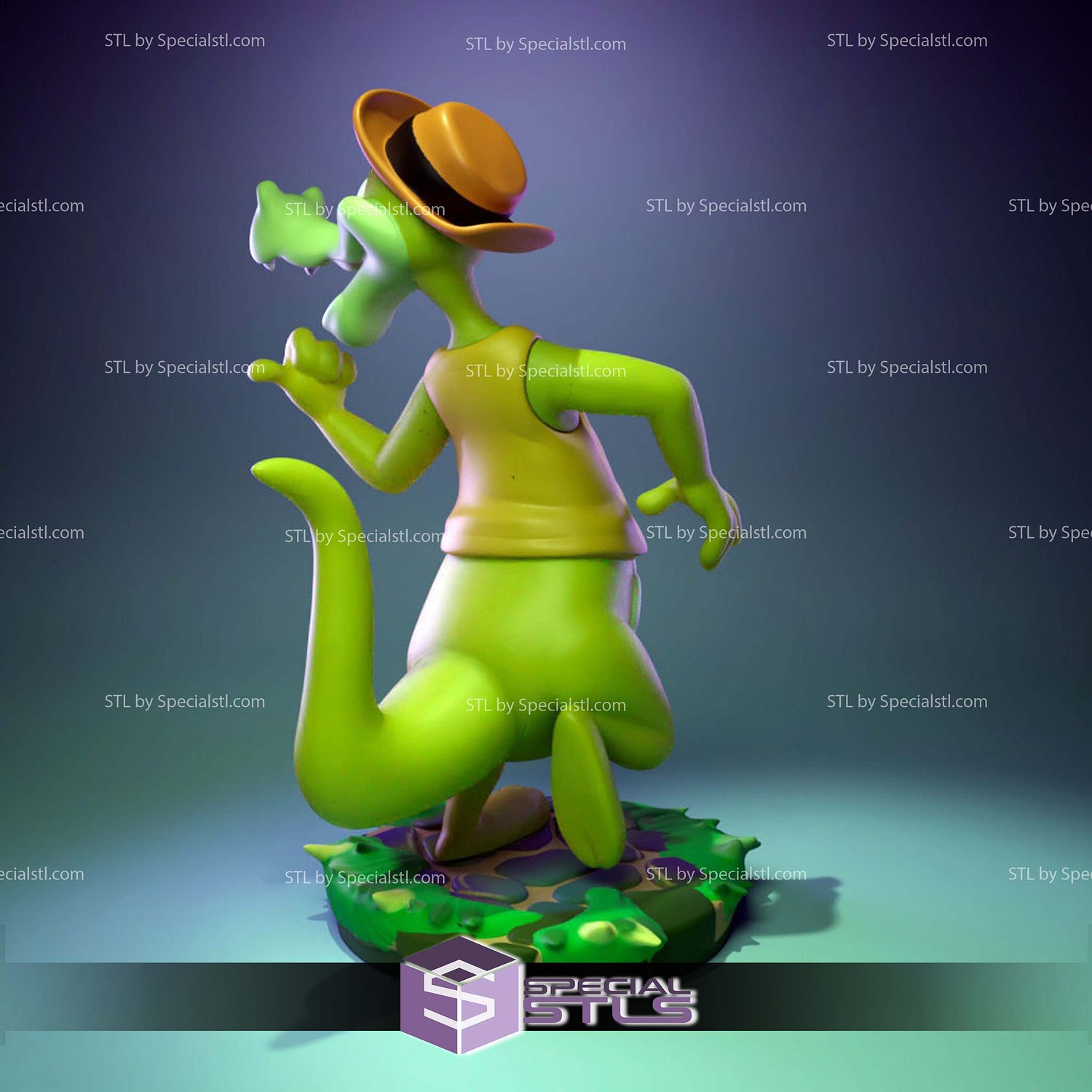 Gabby Gator Sculptures 3D Printing STL Model — view 4