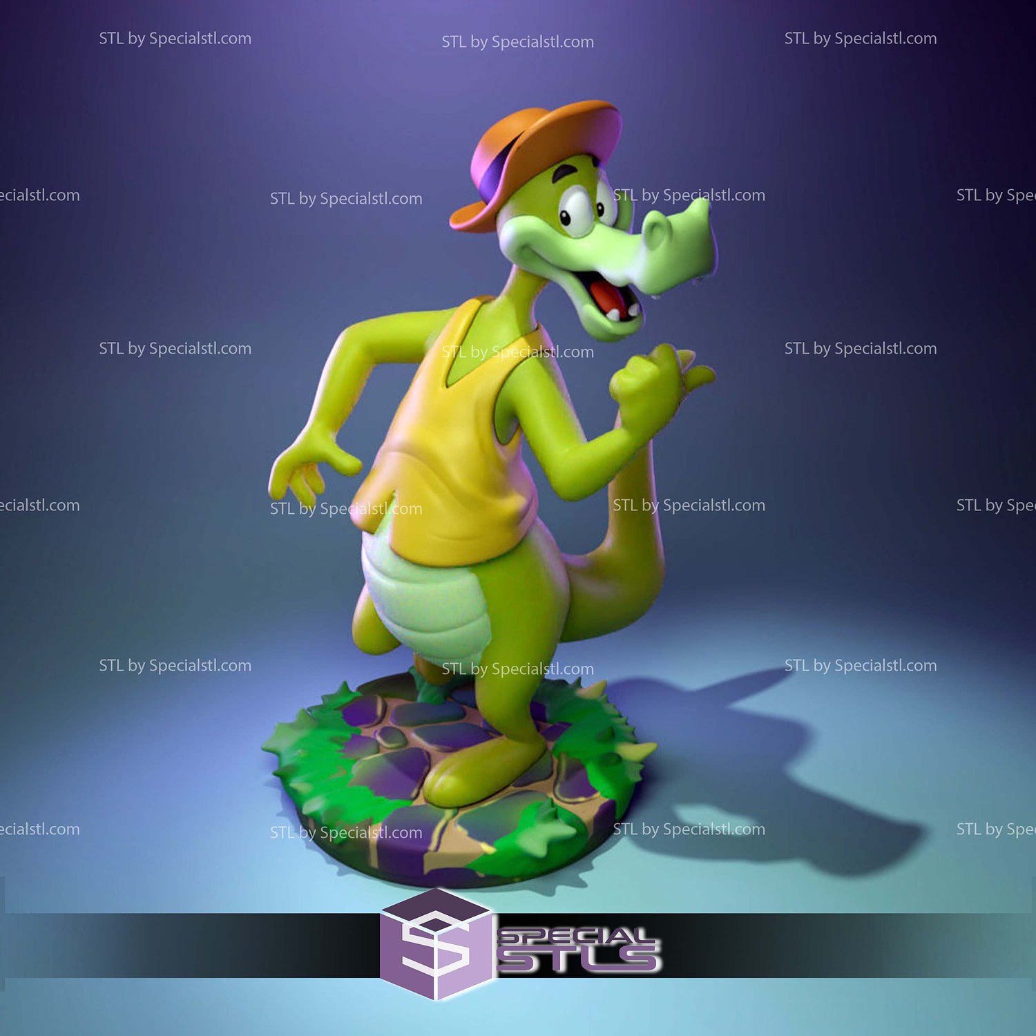 Gabby Gator Sculptures 3D Printing STL Model — view 5