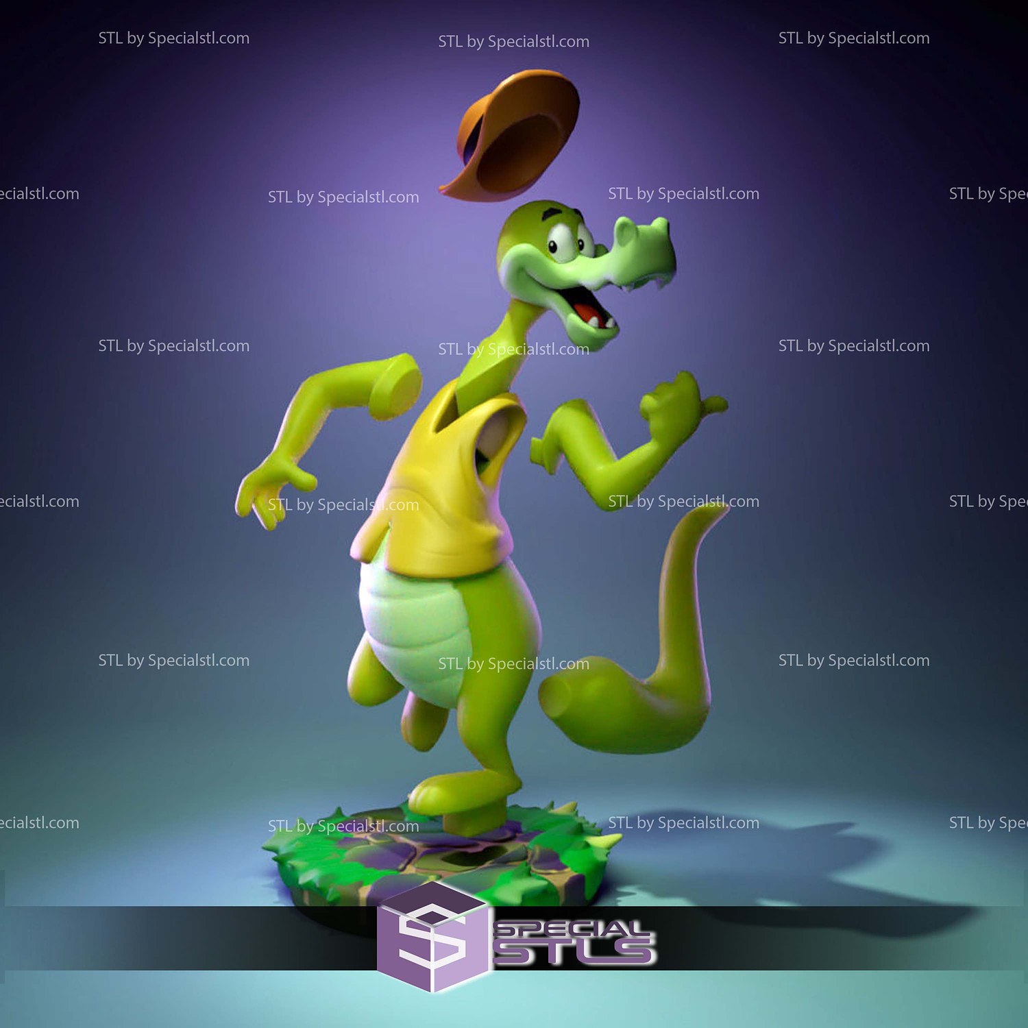 Gabby Gator Sculptures 3D Printing STL Model — view 6