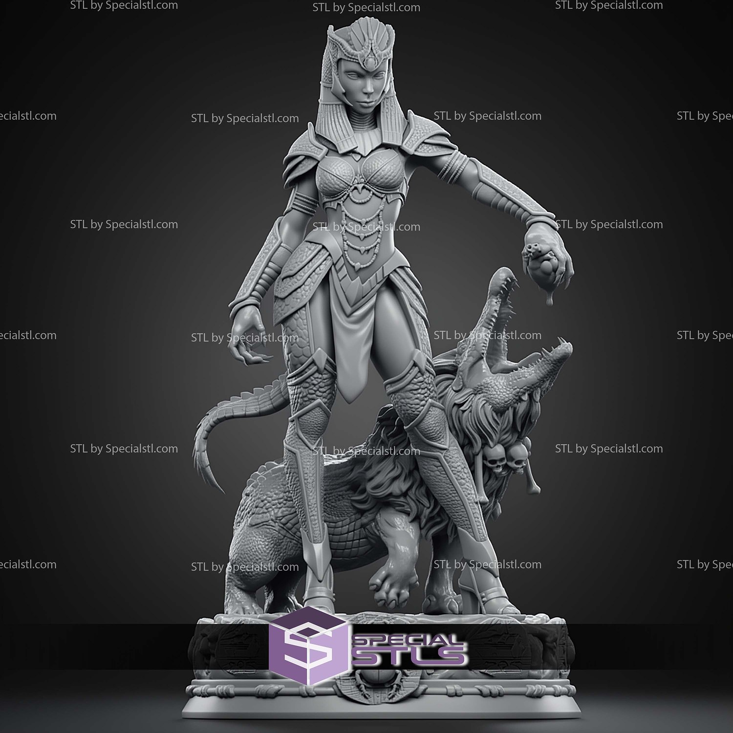Sobek Egyptian God Fanart STL Files 3D Model — view 3