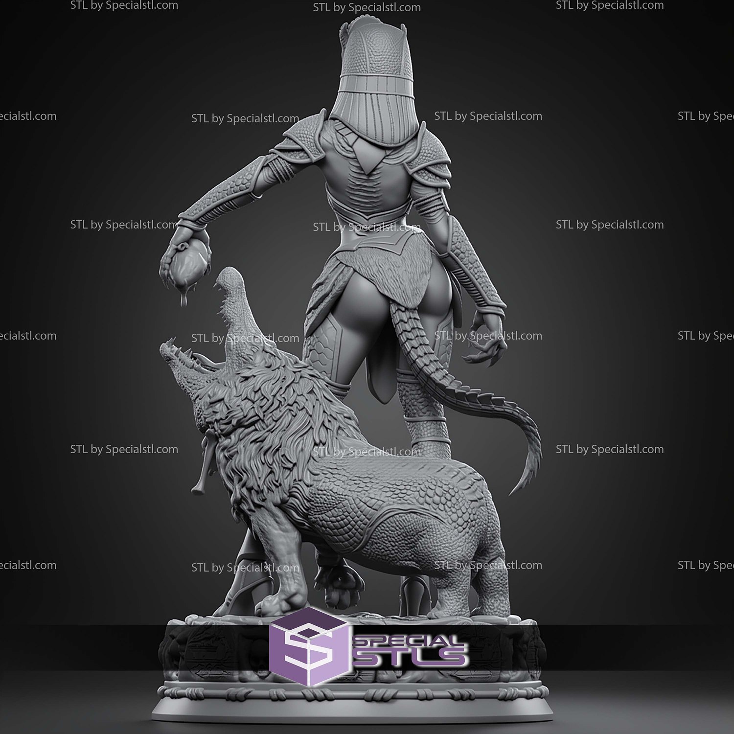 Sobek Egyptian God Fanart STL Files 3D Model — view 4