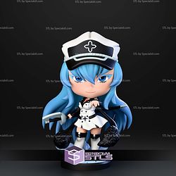 Esdeath Chibi Akame ga Kill STL Files 3D Model
