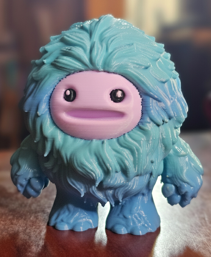 Cute Little Yeti 3D 3MF Model