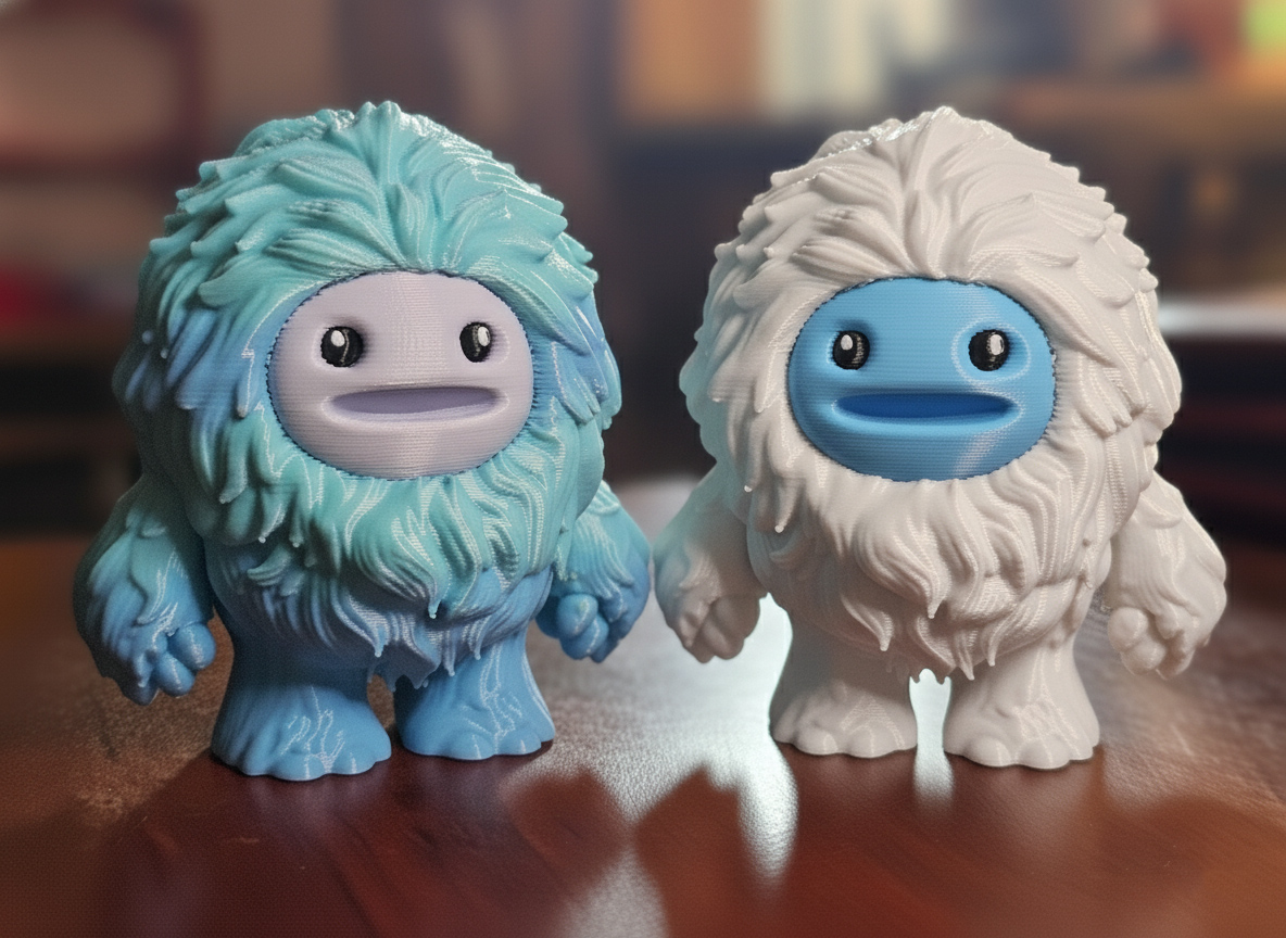 Cute Little Yeti 3D 3MF Model — view 2