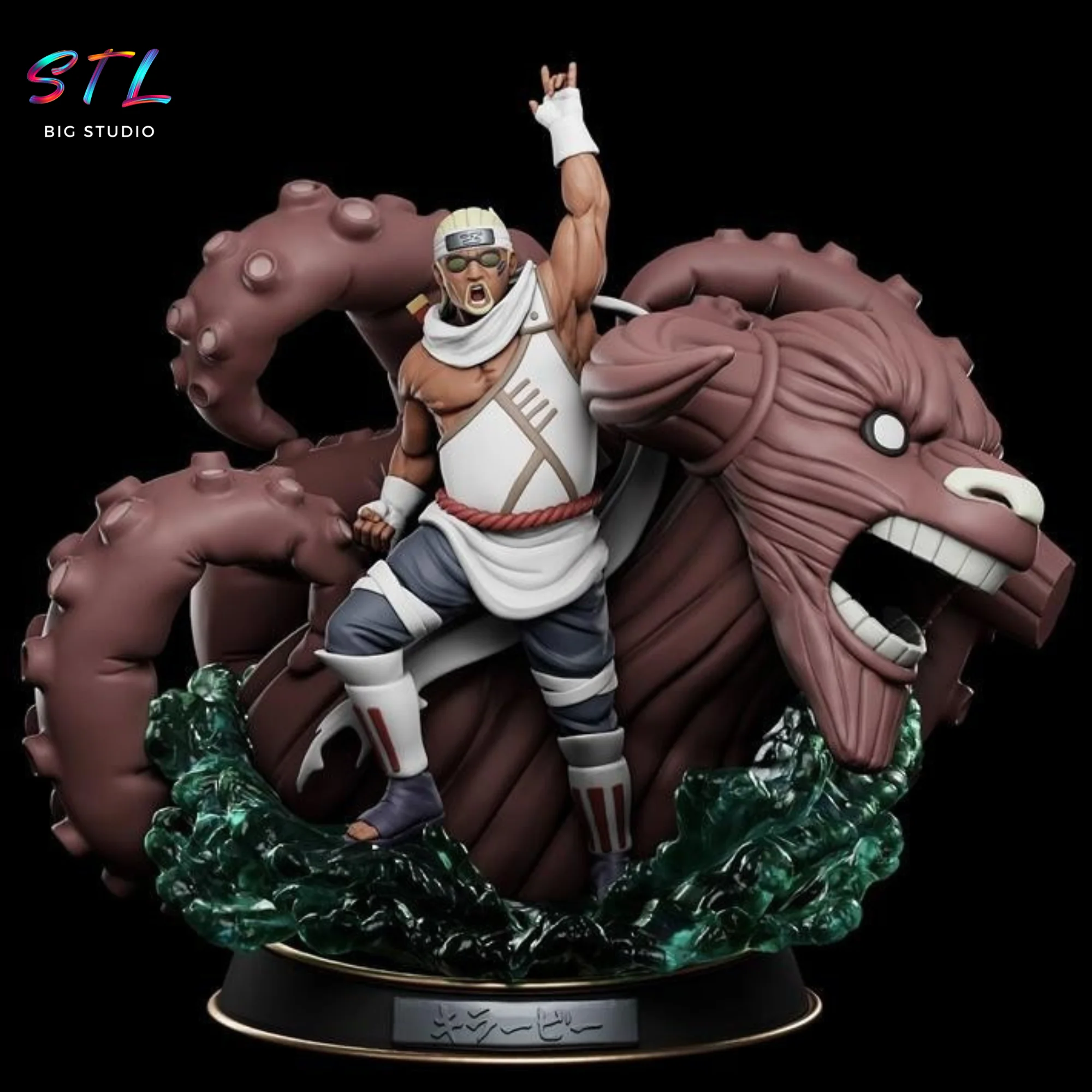 Killer Bee STL | 3D Printable Figure | Naruto Shippuden Model