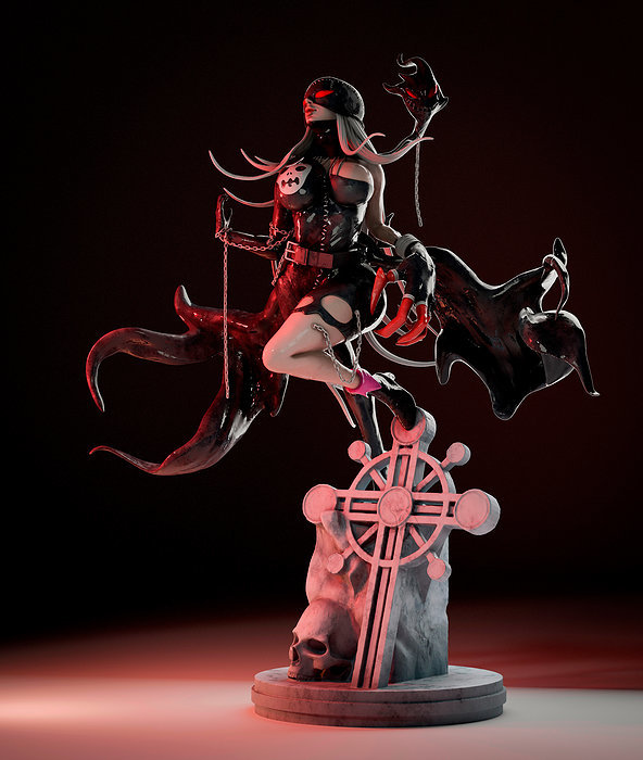 Ladydevimon 3D FBX Model — view 2