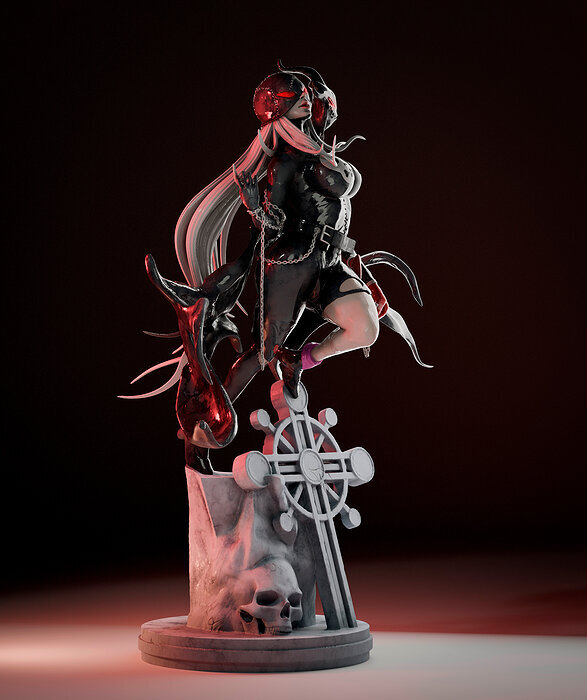 Ladydevimon 3D FBX Model — view 3