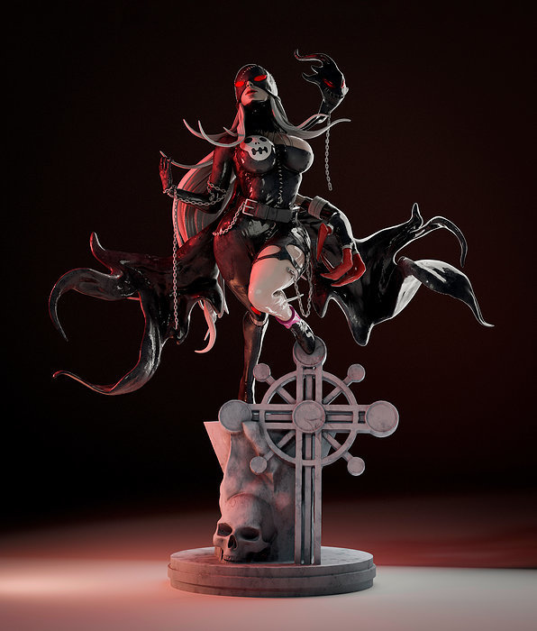 Ladydevimon 3D FBX Model — view 5