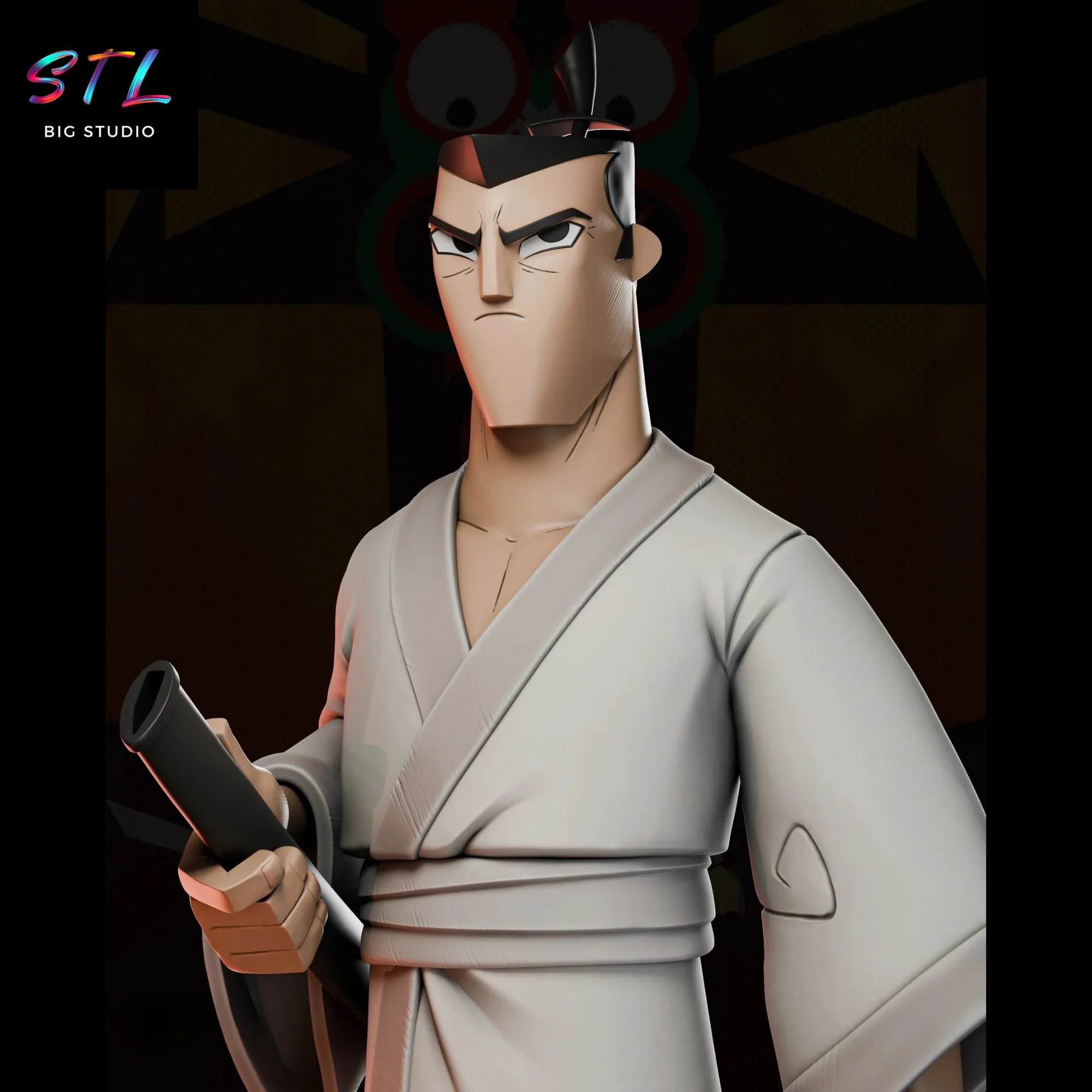 Samurai Jack STL | 3D Printing Figure Model — view 4