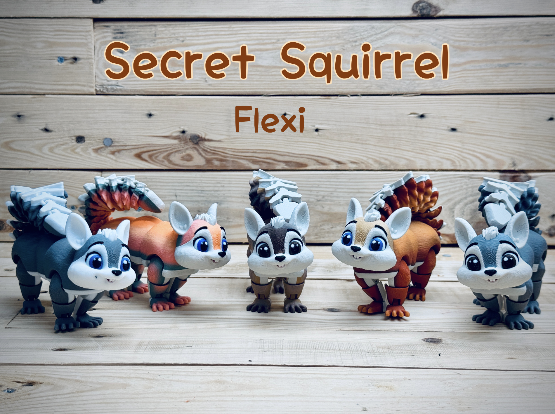 Secret Squirrel flexi 3D STL Model — view 2