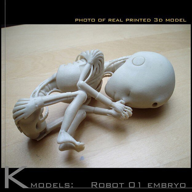 Robot 01 embryo 3D PDF Model — view 2