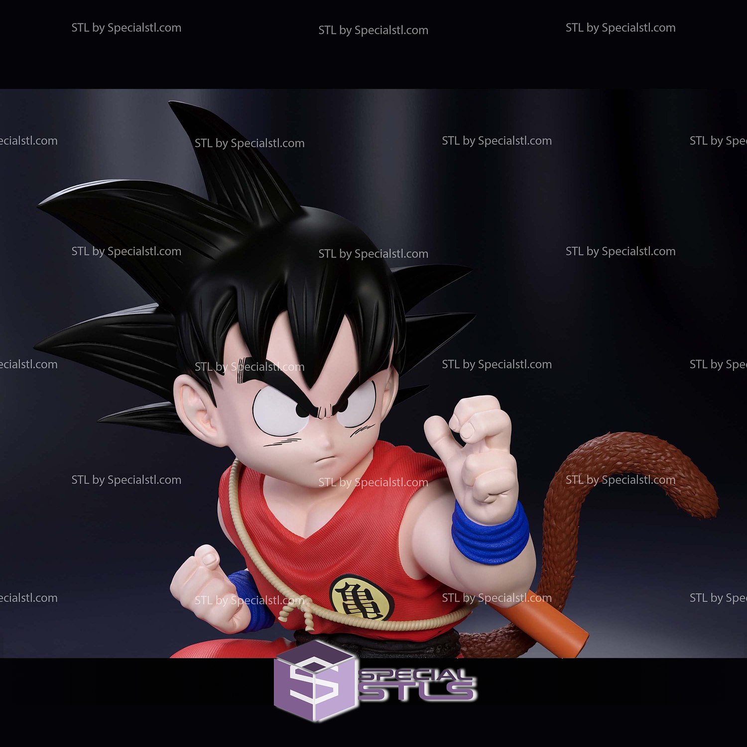 Goku Kid Kung Fu 3D Model Sculpture STL Model — view 2