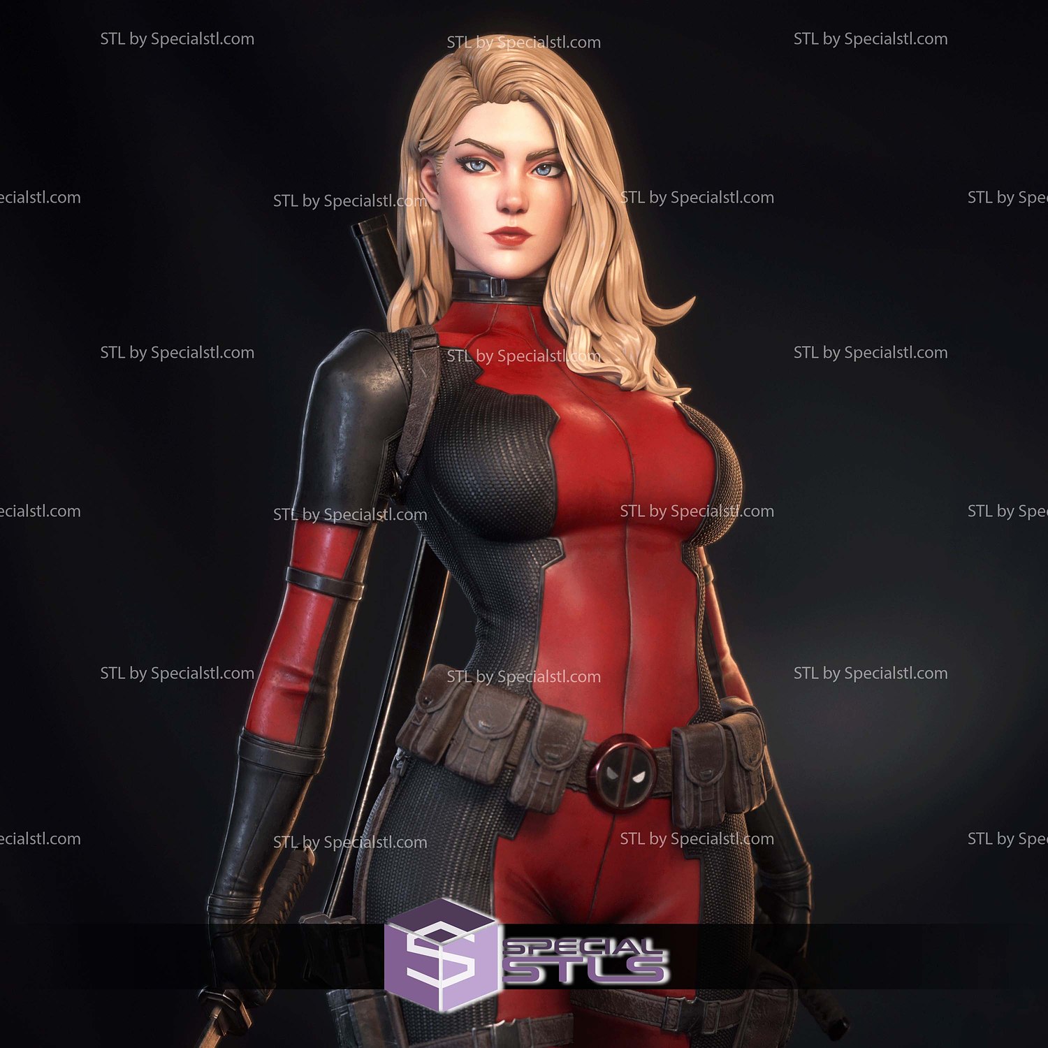 Lady Deadpool Wanda Wilson STL Files 3D Model — view 2