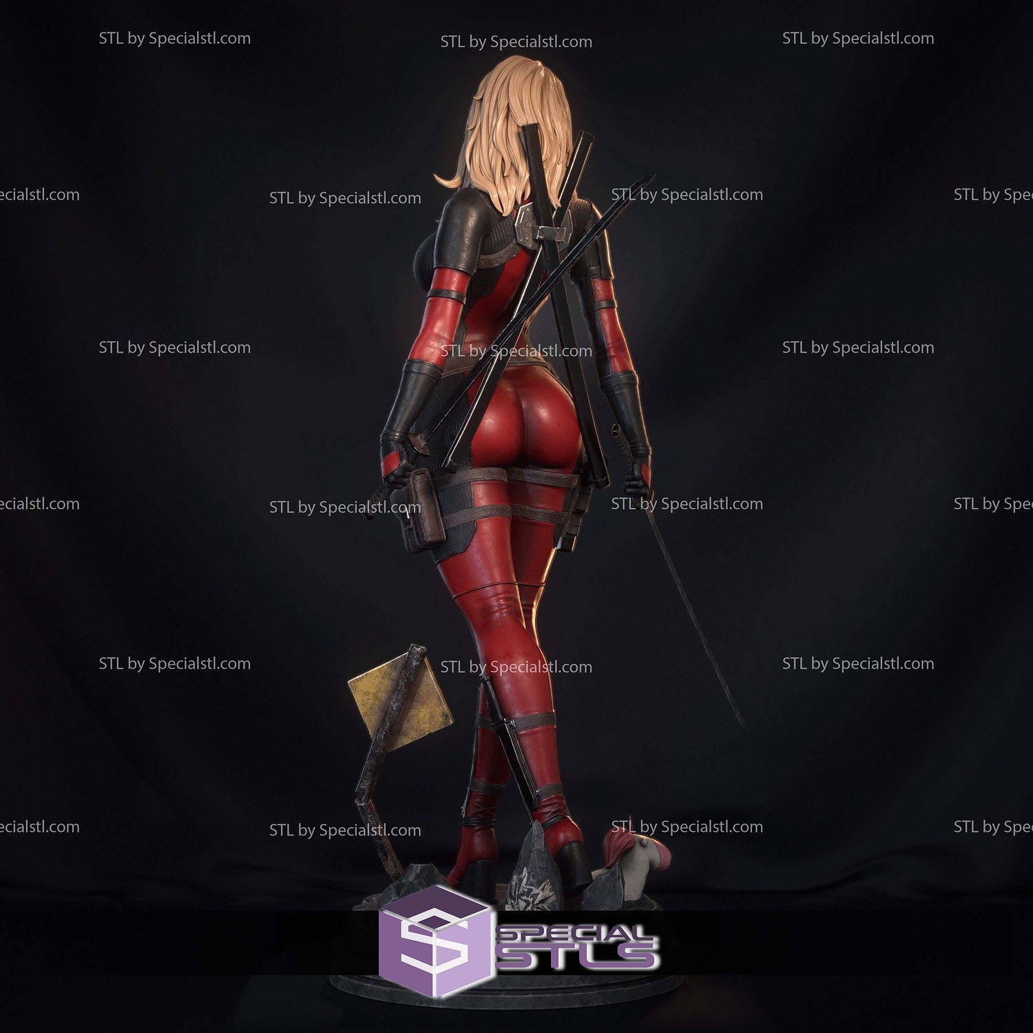 Lady Deadpool Wanda Wilson STL Files 3D Model — view 3