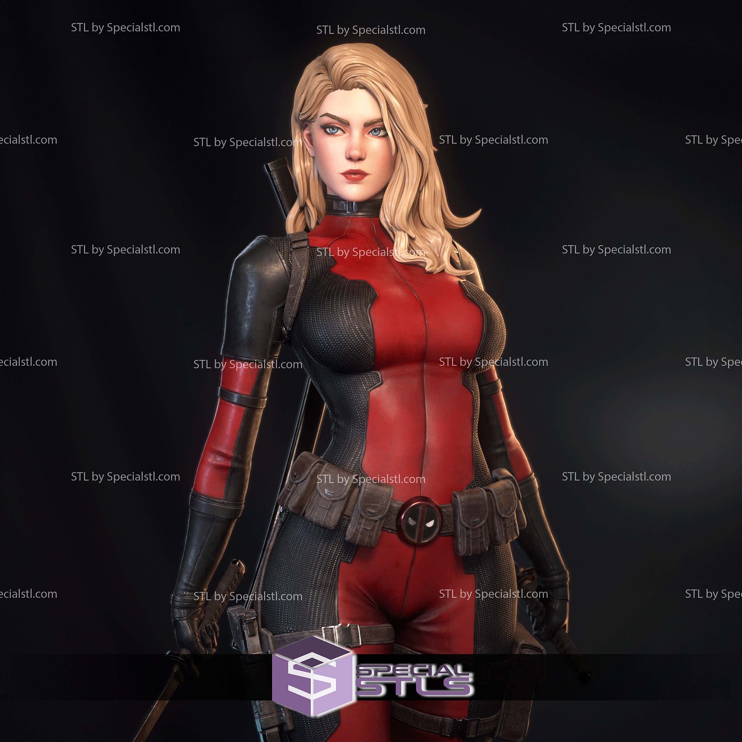 Lady Deadpool Wanda Wilson STL Files 3D Model — view 5