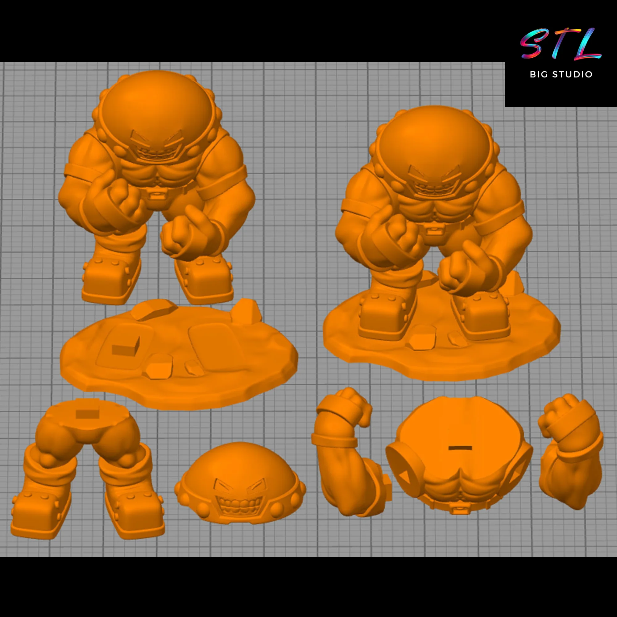 Juggernaut Chibi STL | X-Men | 3D Printable Figure Model — view 2