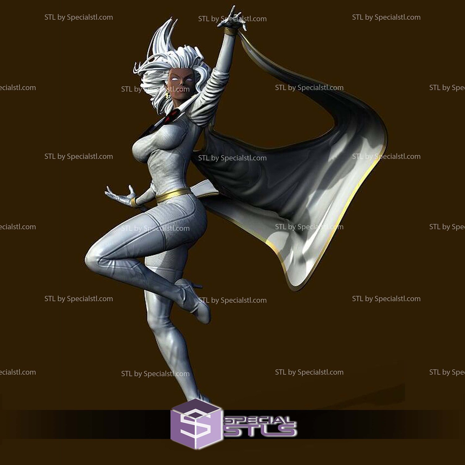 Storm X Men Basic STL Files 3D Model — view 2