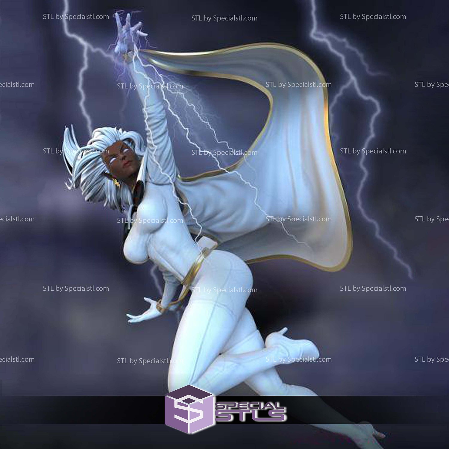 Storm X Men Basic STL Files 3D Model — view 4