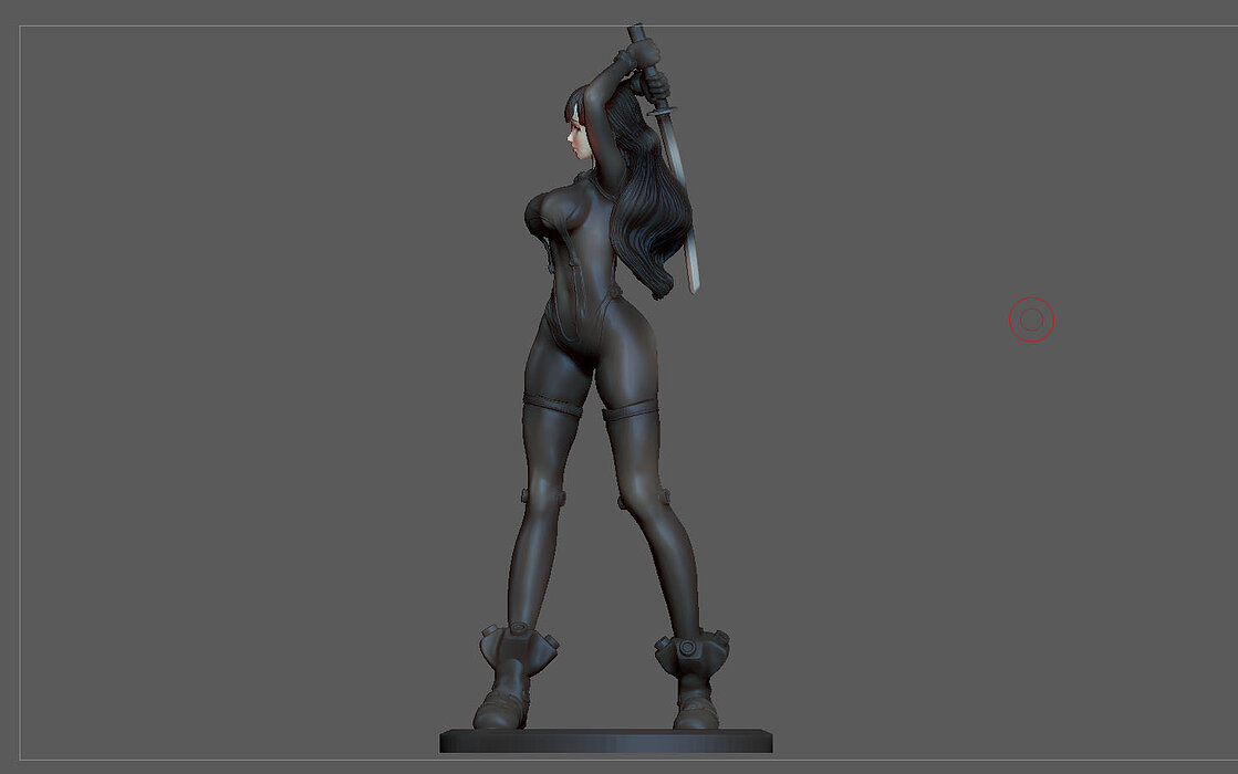 GANZ REIKA STATUE 3D PRINT ANIMATION CHARACTER STL Model — view 3