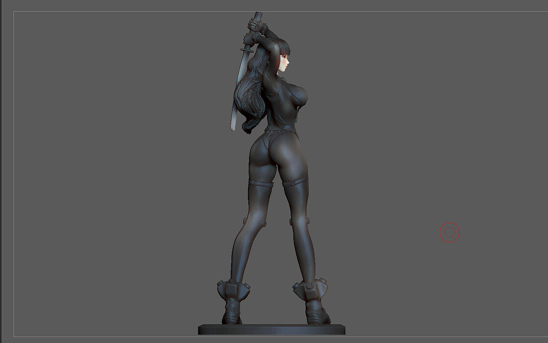 GANZ REIKA STATUE 3D PRINT ANIMATION CHARACTER STL Model — view 4