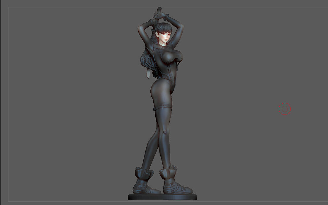 GANZ REIKA STATUE 3D PRINT ANIMATION CHARACTER STL Model — view 6