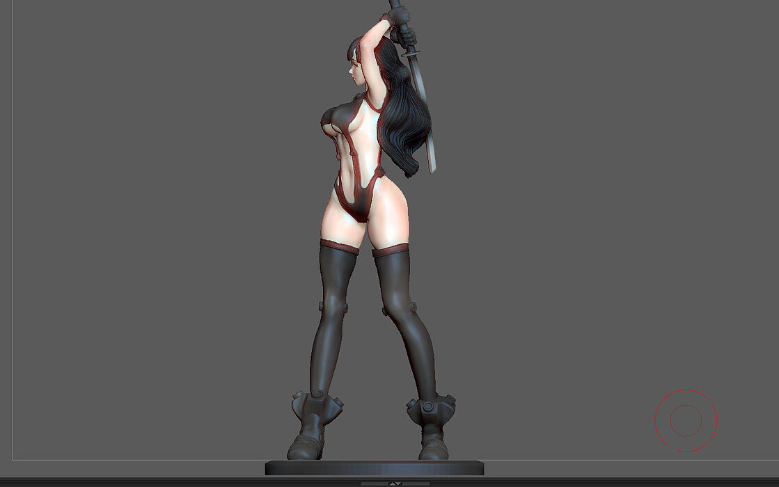 GANZ REIKA STATUE 3D PRINT ANIMATION CHARACTER STL Model — view 7