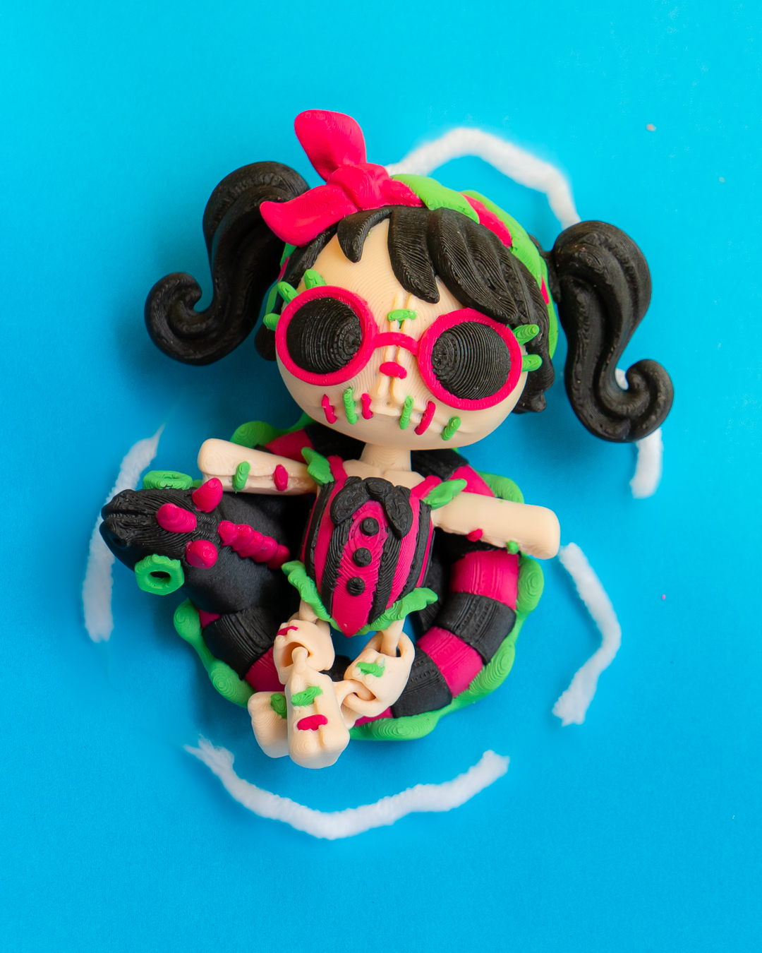 Creepy Doll Sand and Waves 3D STL Model