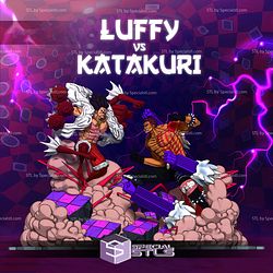 Luffy Snakeman and Katakuri Battle 3D Printer Files STL Model