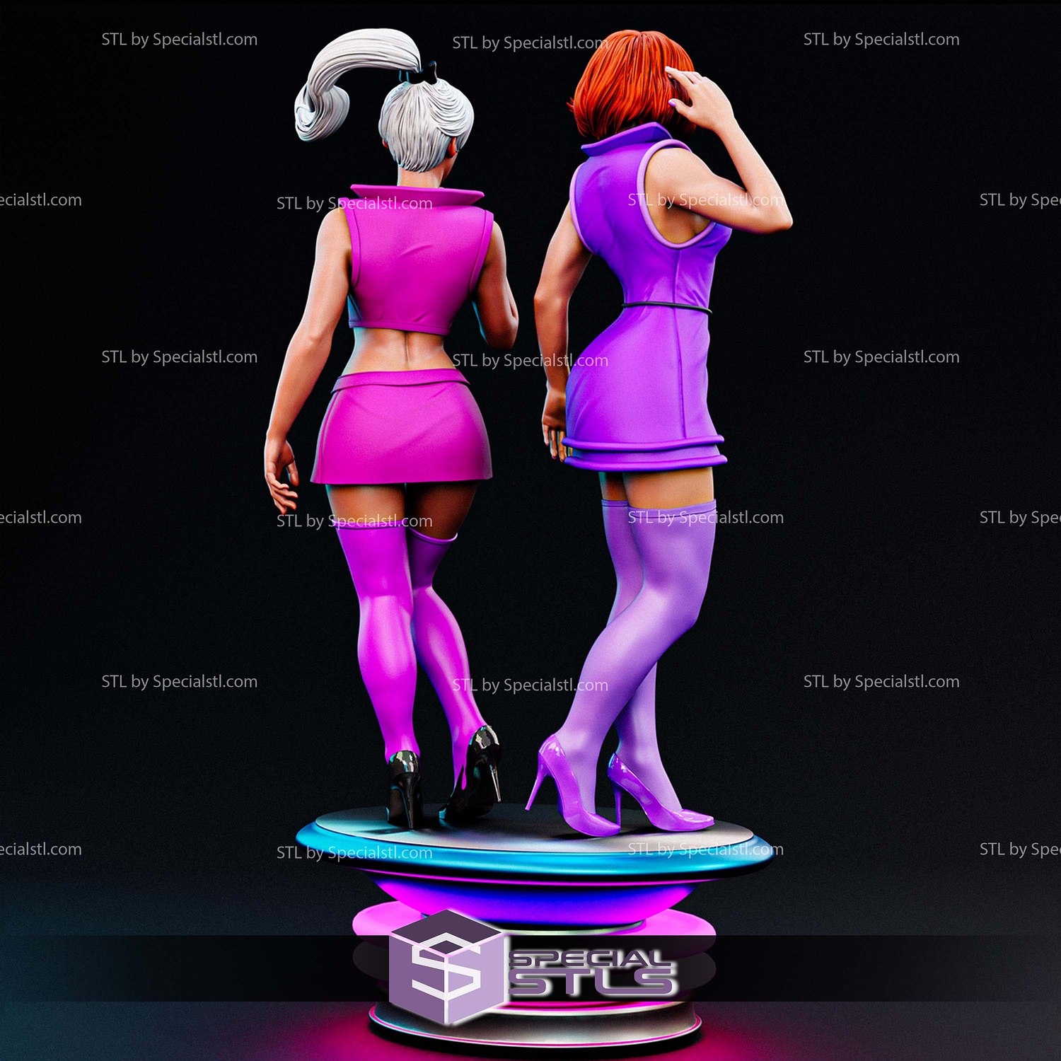 Jane Jetson And Judy Jetson Realistic STL Files 3D Model — view 8