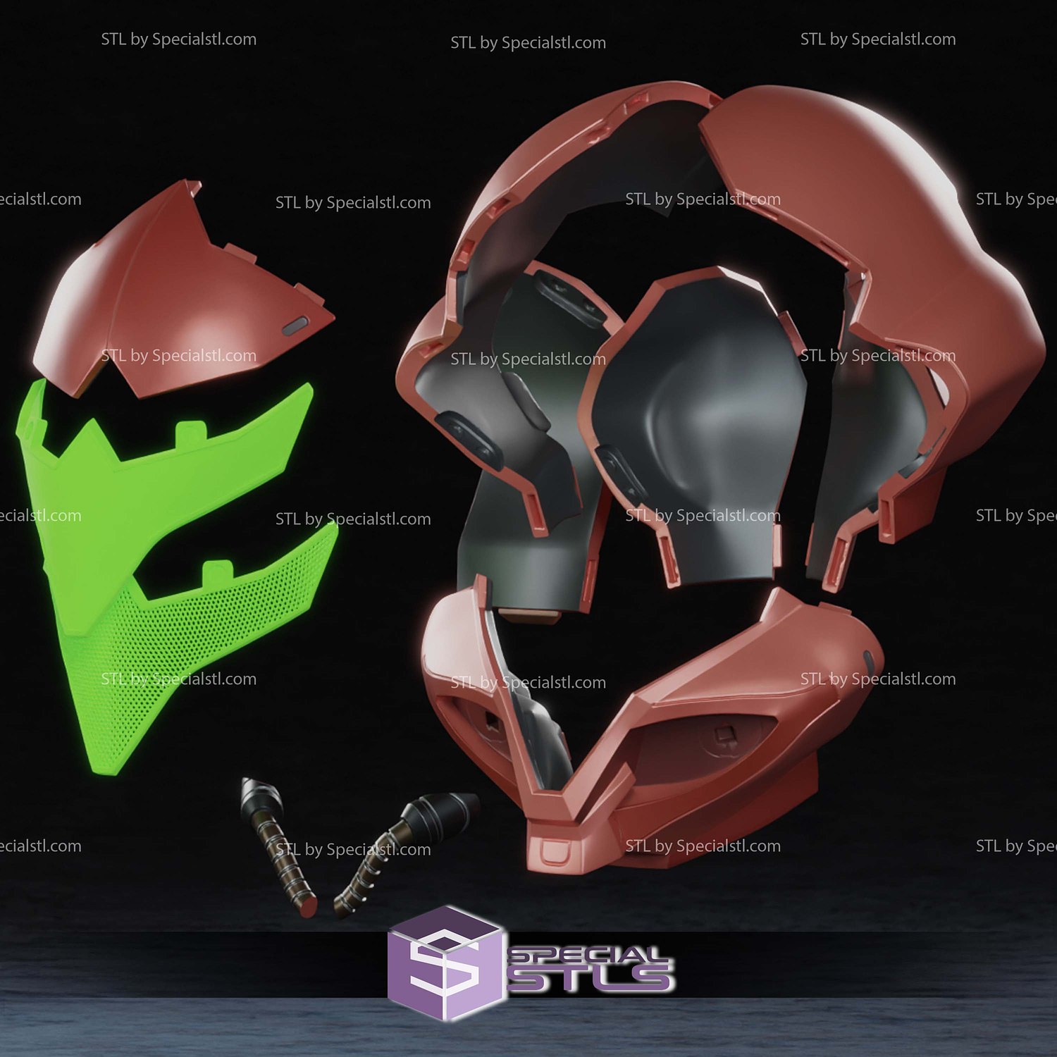 Cosplay STL Files Samus Dread Helmet 3D Model — view 2