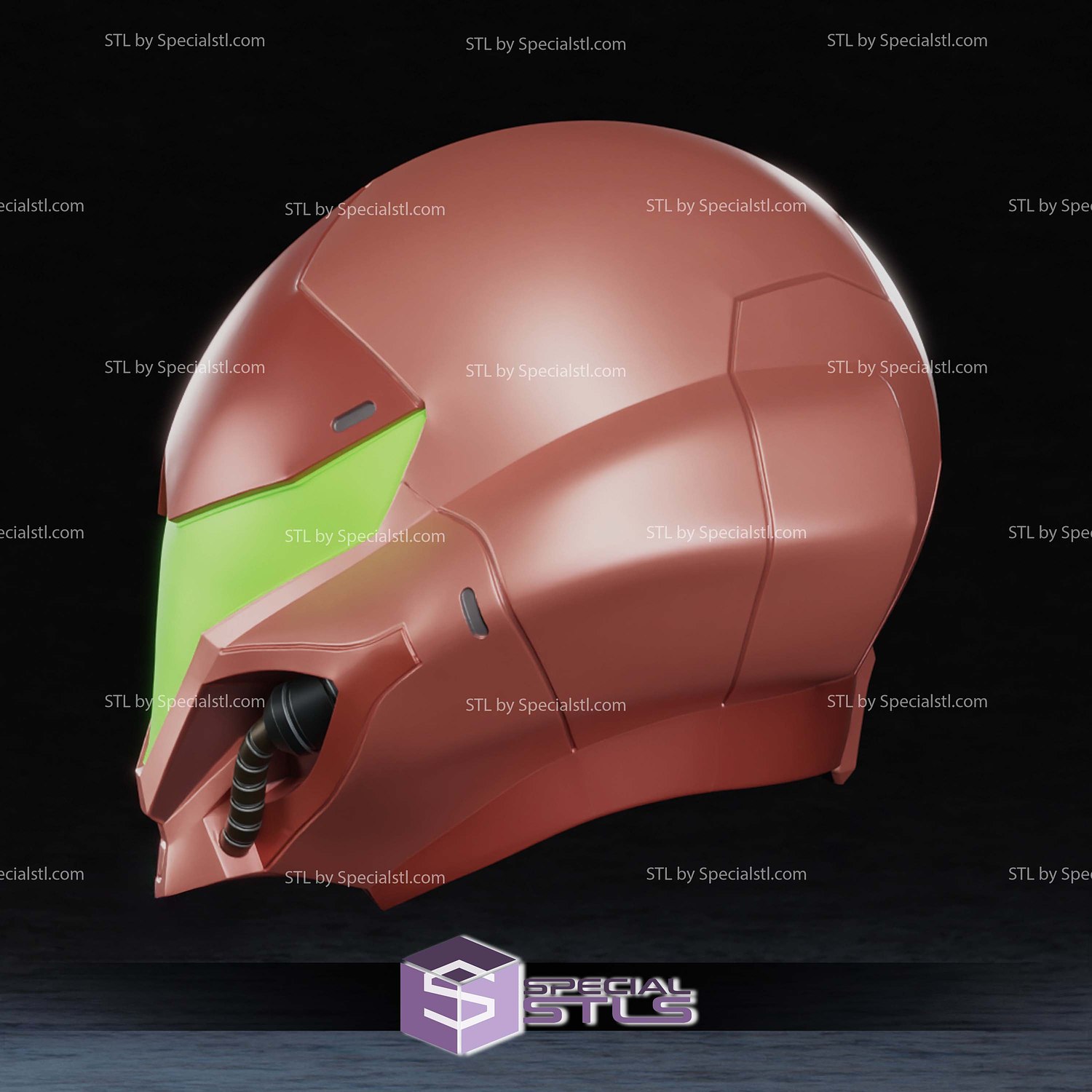 Cosplay STL Files Samus Dread Helmet 3D Model — view 3