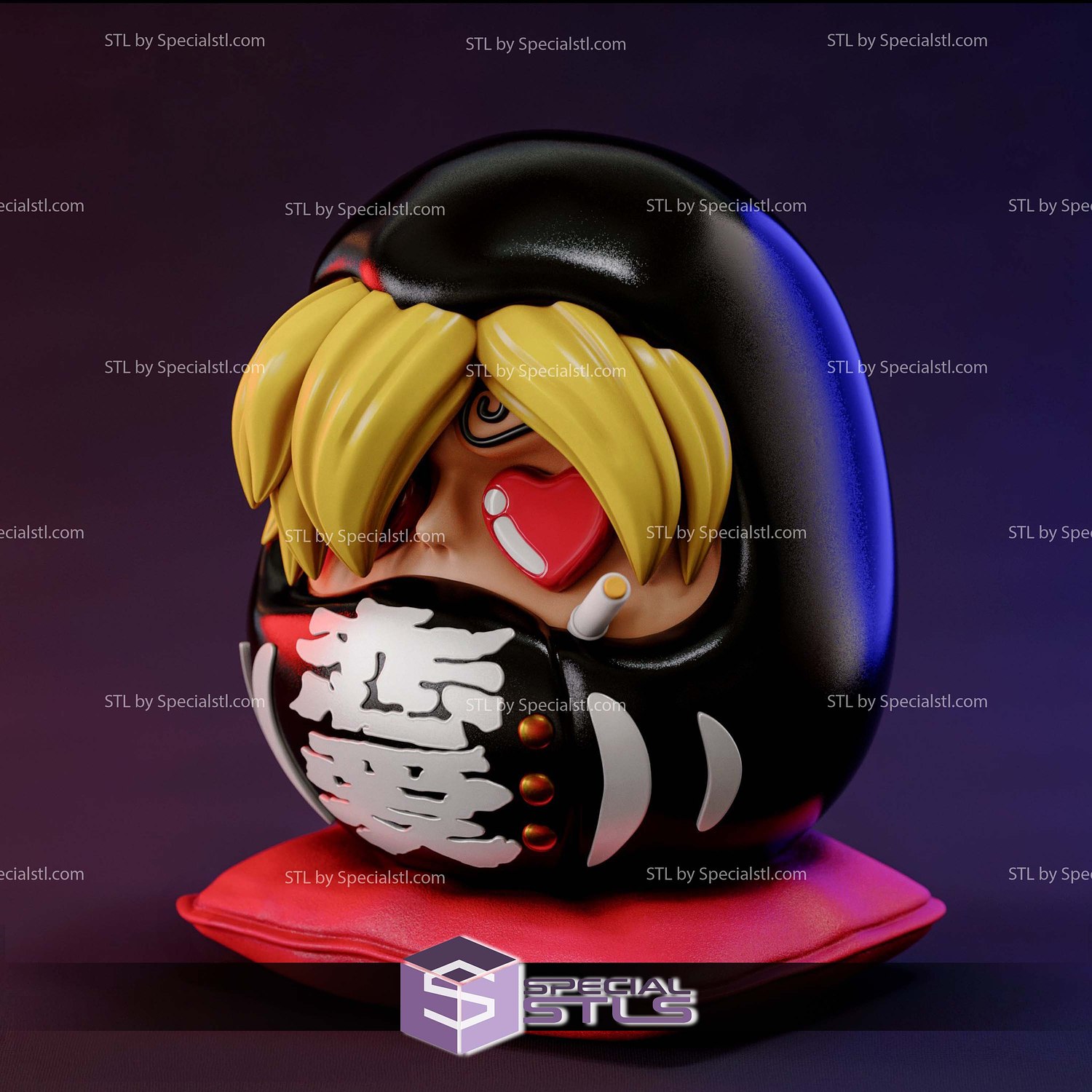 Daruma Sanji STL Files 3D Model — view 2