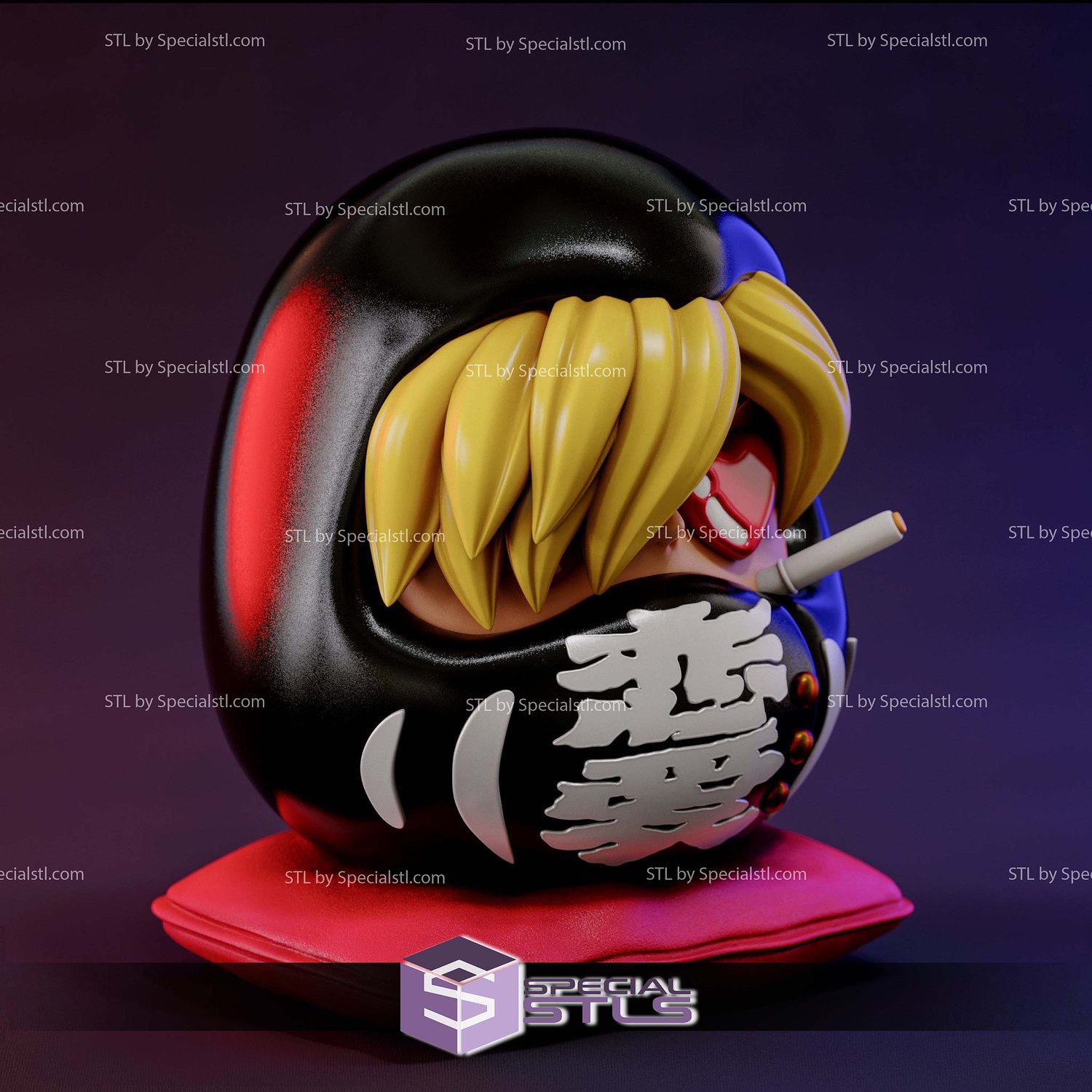 Daruma Sanji STL Files 3D Model — view 4