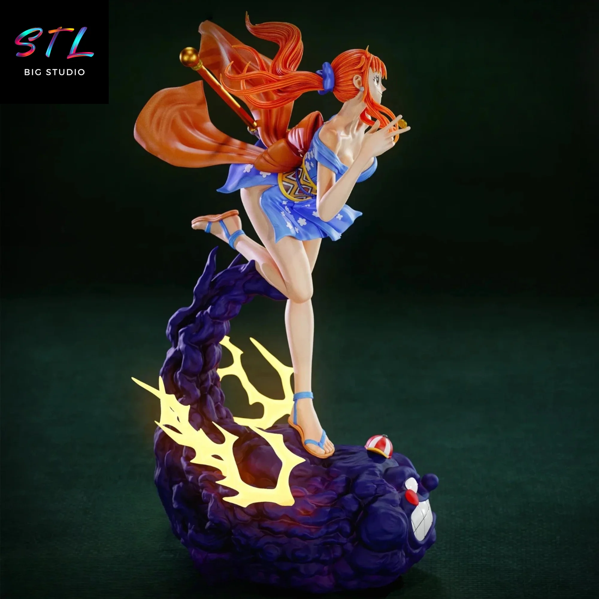 Nami Wano STL | One Piece | 3D Printable Figure Model — view 3